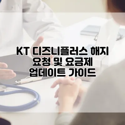 KT 디즈니플러스 해지 요청 및 요금제 업데이트 가이드